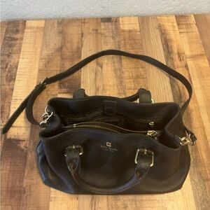Kate Spade Black Satchel with Silver Hardware